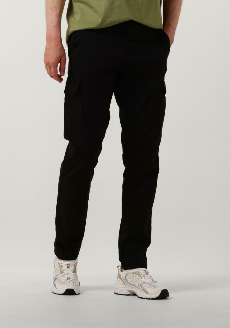 PURE PATH zwarte pure path cargobroeken garment dye cargo pants