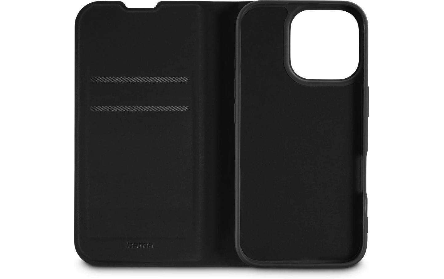 Book Cover Daily Protect Schwarz für iPhone 16Hama Daily Protect Handy-Schutzhülle 15.5 cm (6.1
