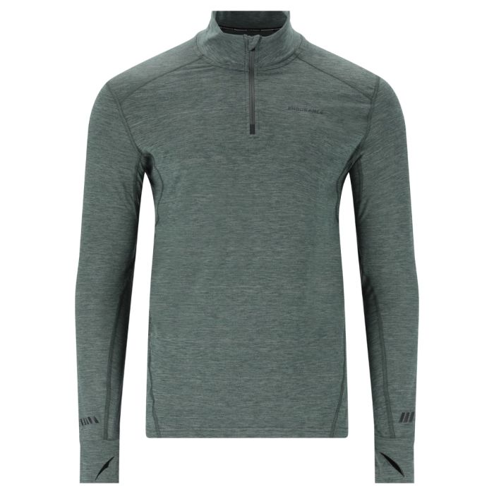 Endurance Herre Trøjer Tune V2 Melange Midlayer Grøn