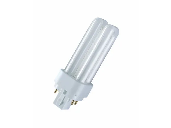 OSRAM DULUX D/E - Ikke-integreret kompakt fluorescerende lyspære - form: T12X2 - G24q-1 - 13.7 W - klasse G - varmt hvidt lys - 3000 K