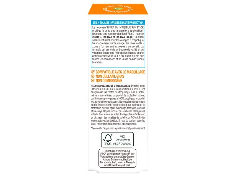 Garnier Ambre Solaire Ambre Solaire Super UV Sunstick SPF 5 Super UV Sunstick Super UV Sunstick zum Schutz vor UVA- und UVB-Strahlen