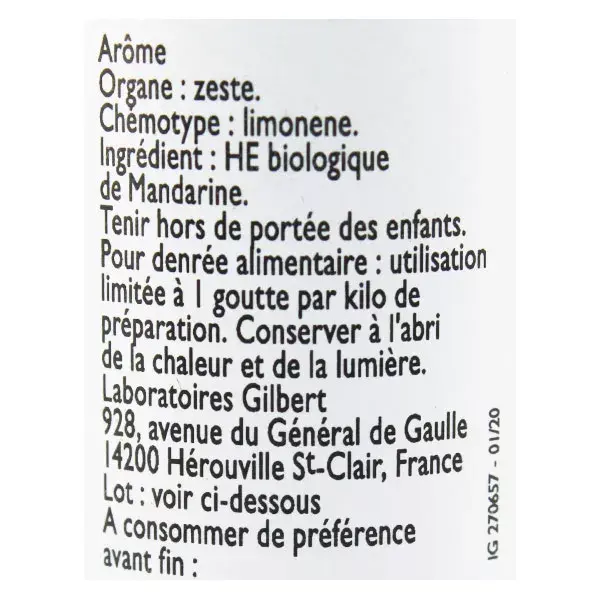 Le Comptoir Aroma Óleo Essencial Orgânico de Tangerina Verde 10ml