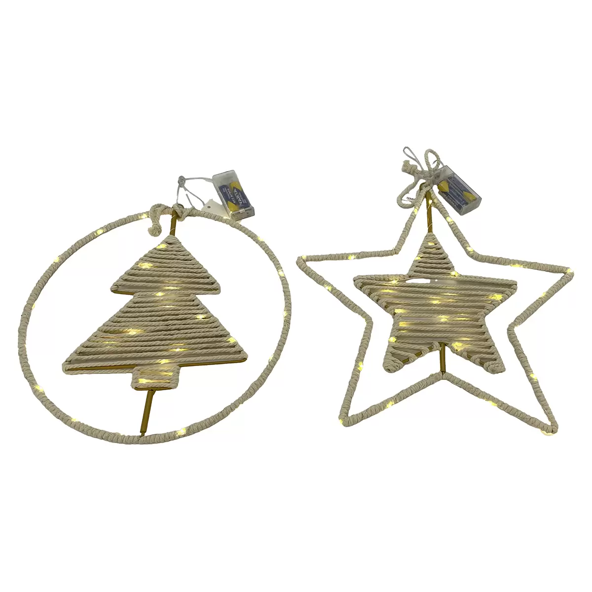 LED Star-Tree Hang braun,gold