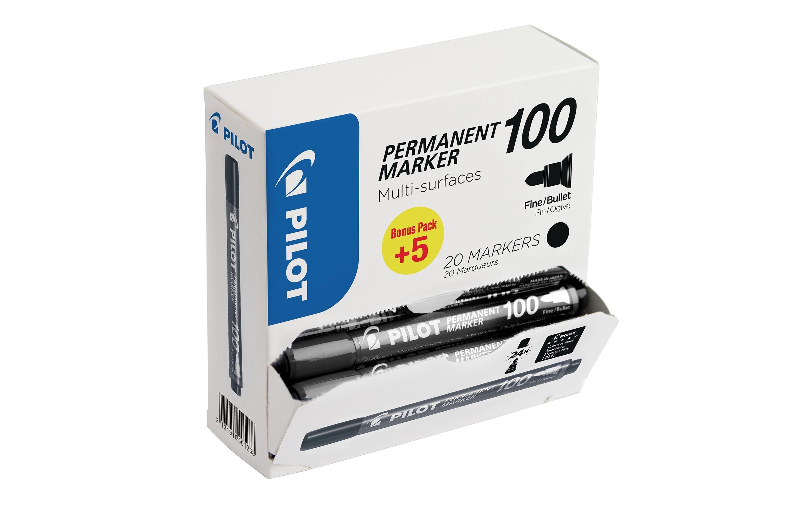 Permanent-Marker 100 XL 15+5 Gratis SchwarzMarker mit Rundspitze