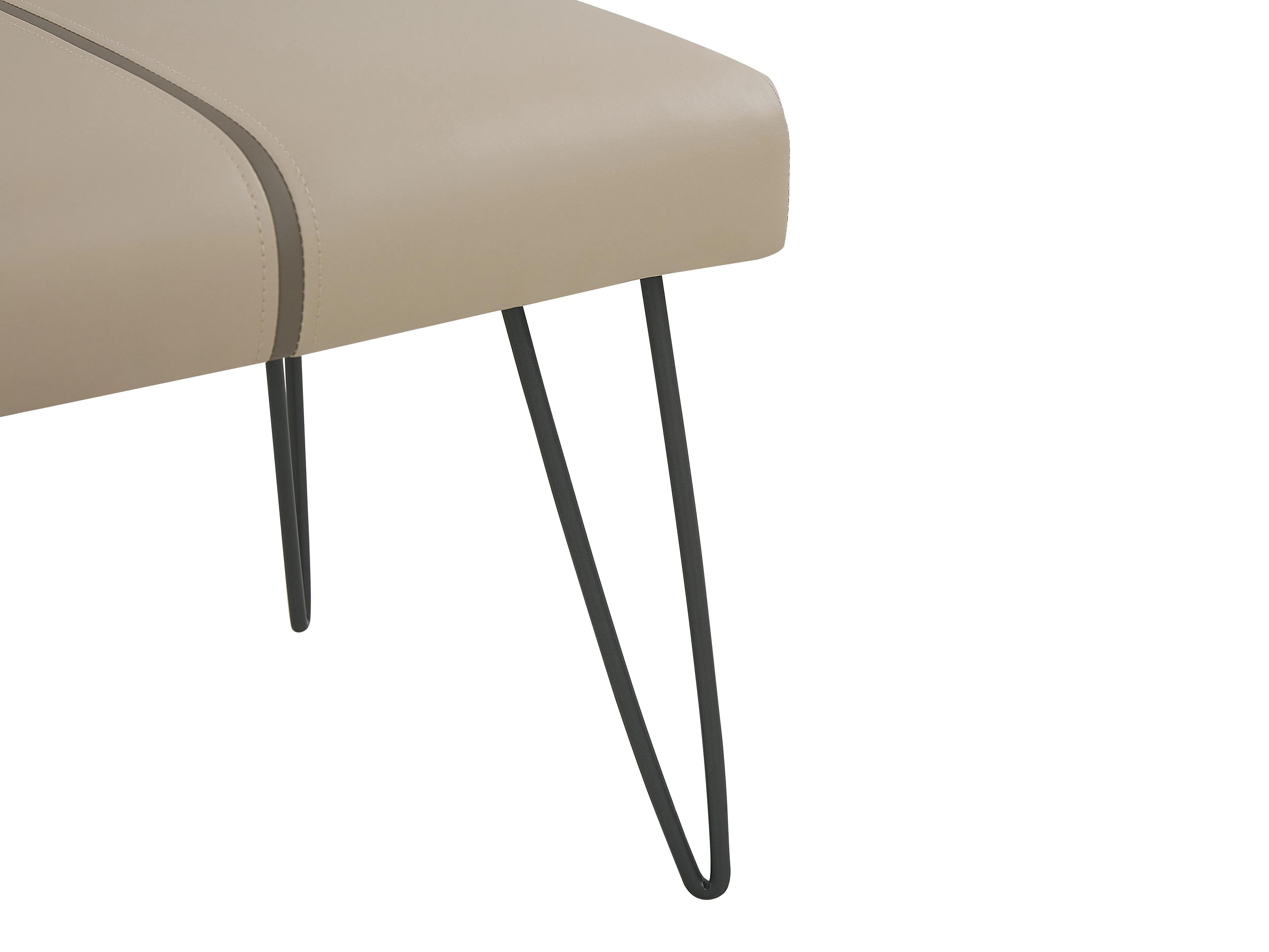 Bankje BETIN Kunstleer Zandbeige