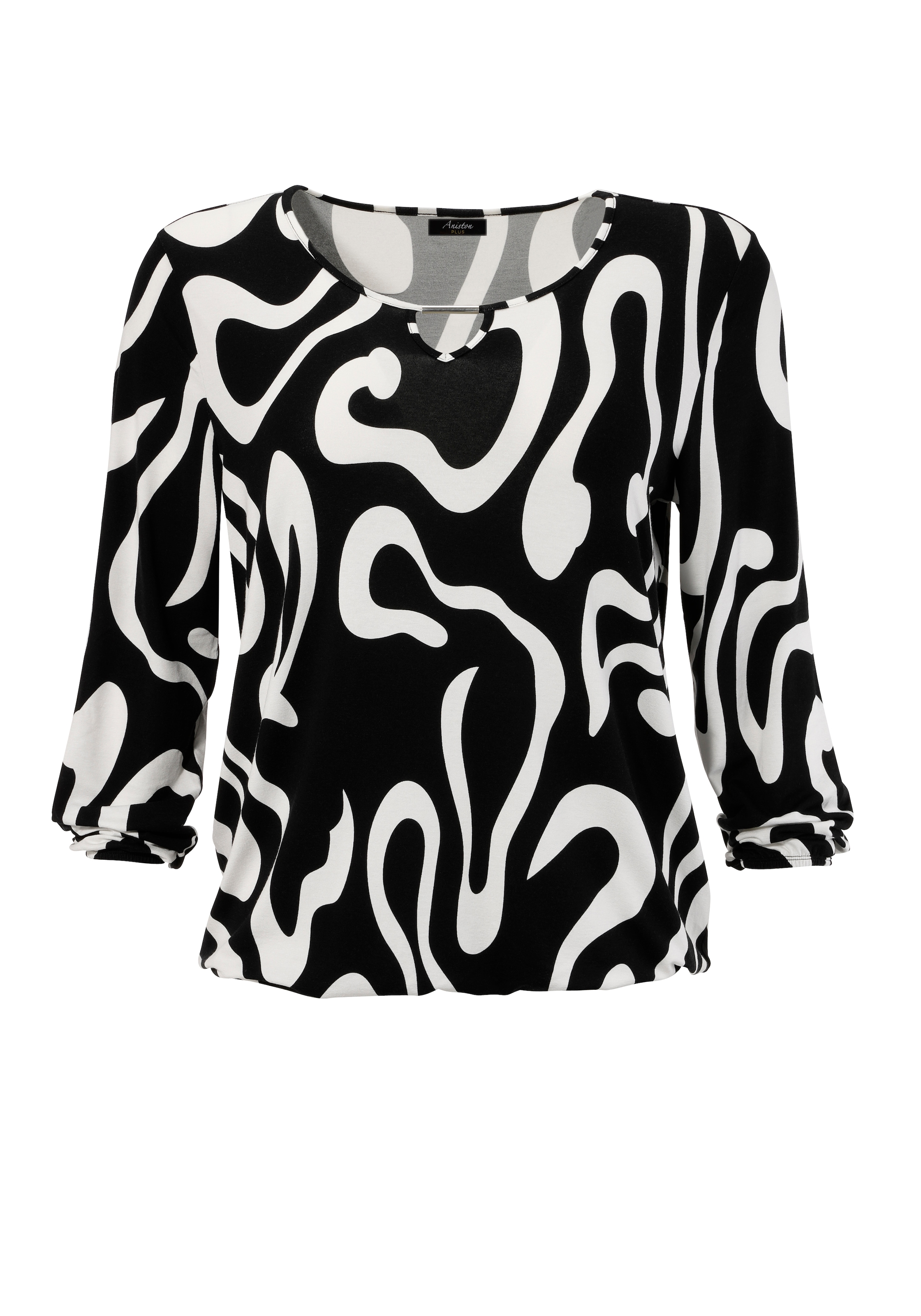 Aniston PLUS Langarmshirt , mit grossflächigem, grafischen Druck