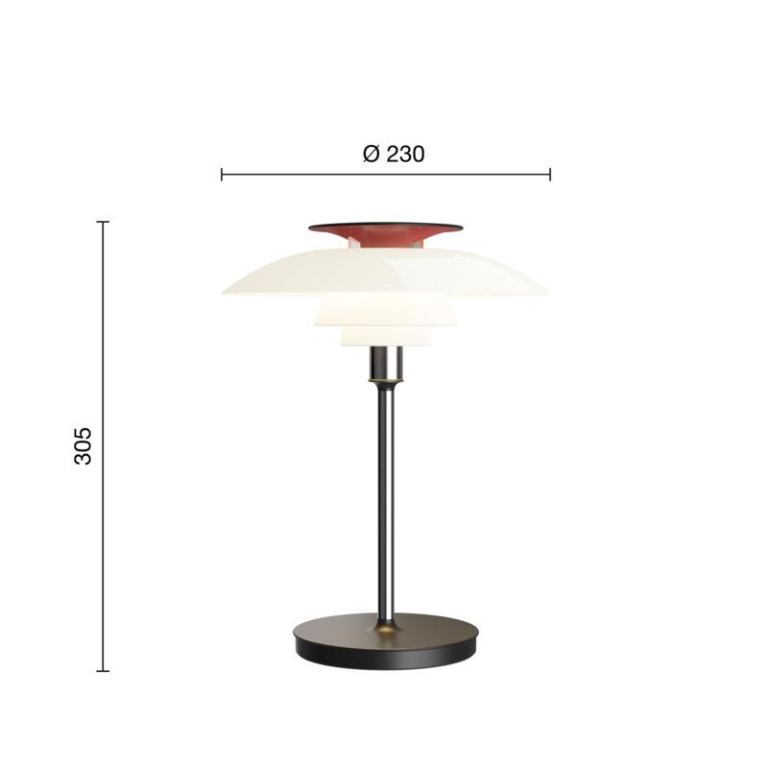 Louis Poulsen PH80 oplaadbare tafellamp Opal White/White