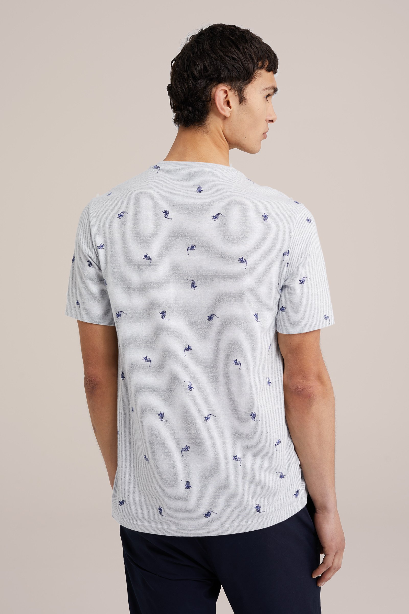 T-shirt met dessin WE Fashion Lichtblauw