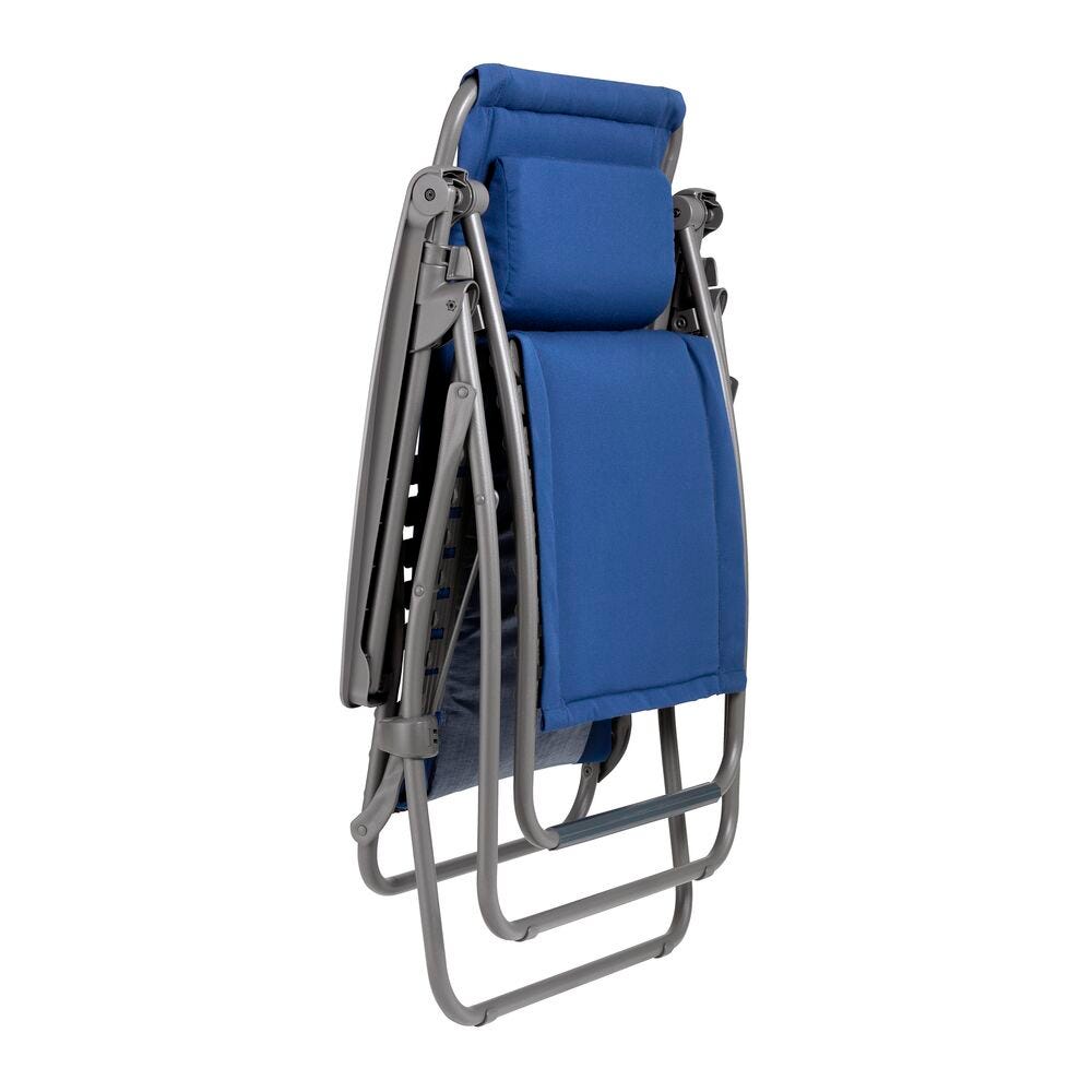 Gepolsterte Zero-Gravity-Relaxliege RSX Clip LightComfort® Blau Denim