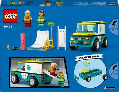 LEGO City 60403 Ambulanse og snøbrettkjører