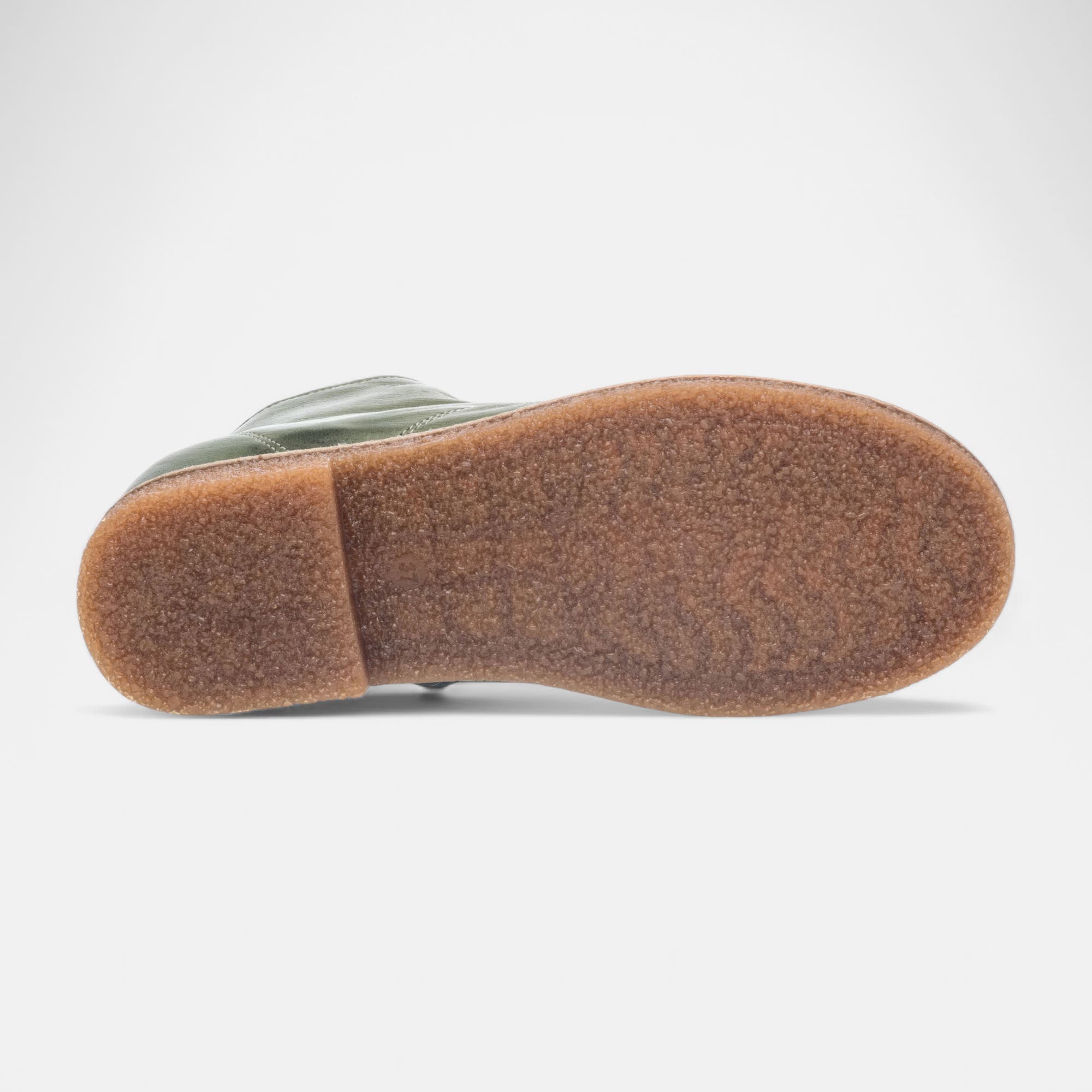 Bottines à lacets Femme en cuir kaki
