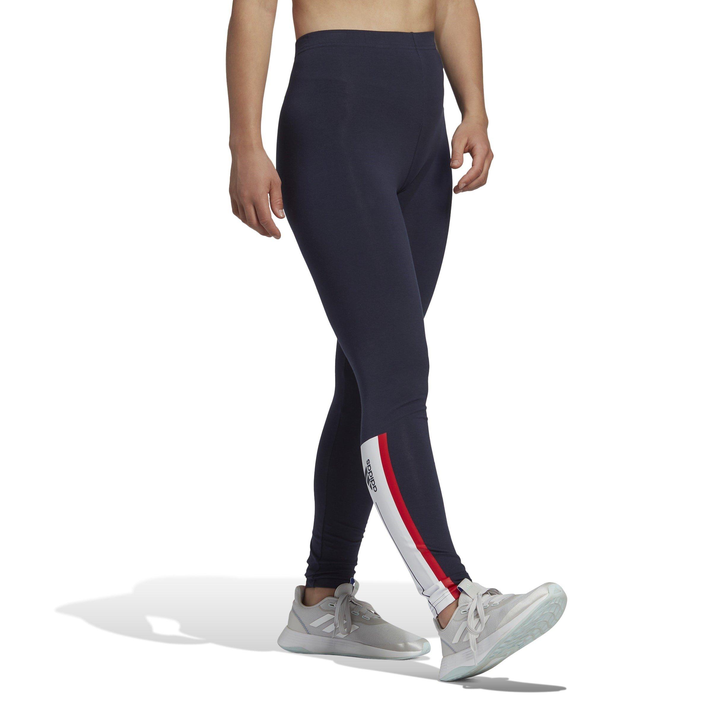 adidas Essentials Pinstripe Block Gym Leggings Womens