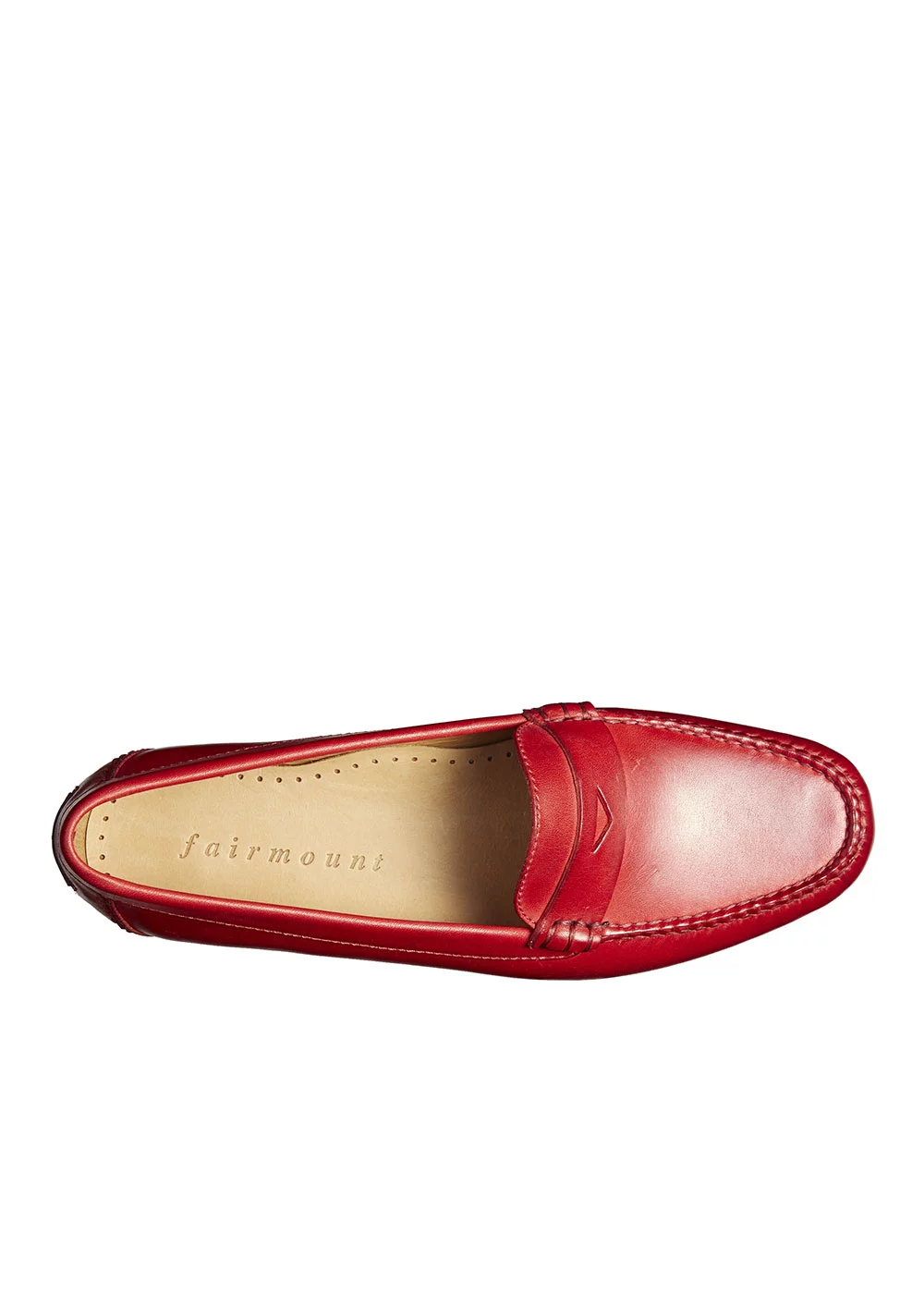 SIMPLE ROUND CUIR ROUGE