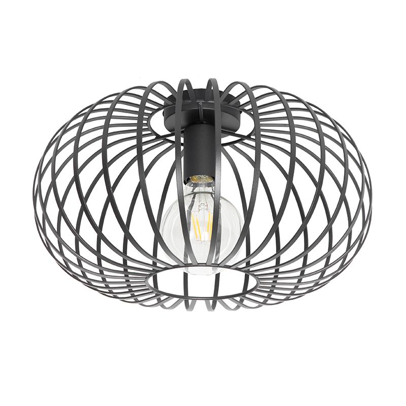 Design plafondlamp zwart 39 cm - Johanna
