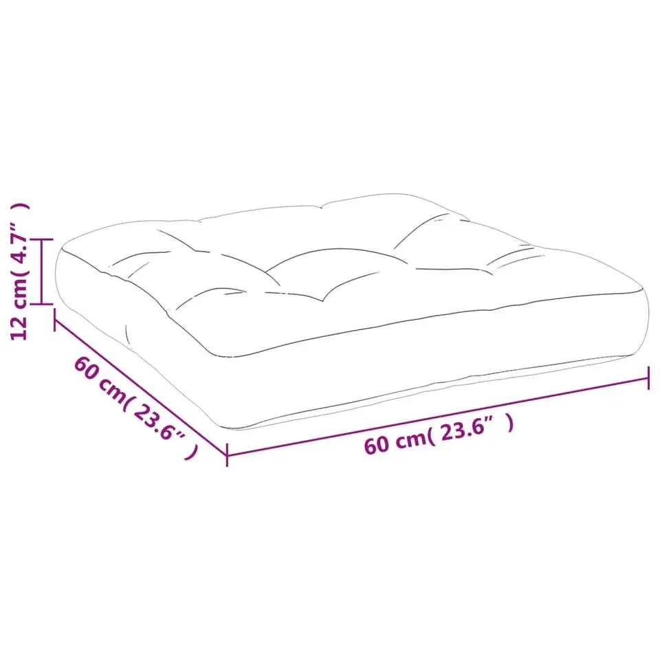 vidaXL - Palletkussen - Roze - Stof - 60 x 60 x 12 cm