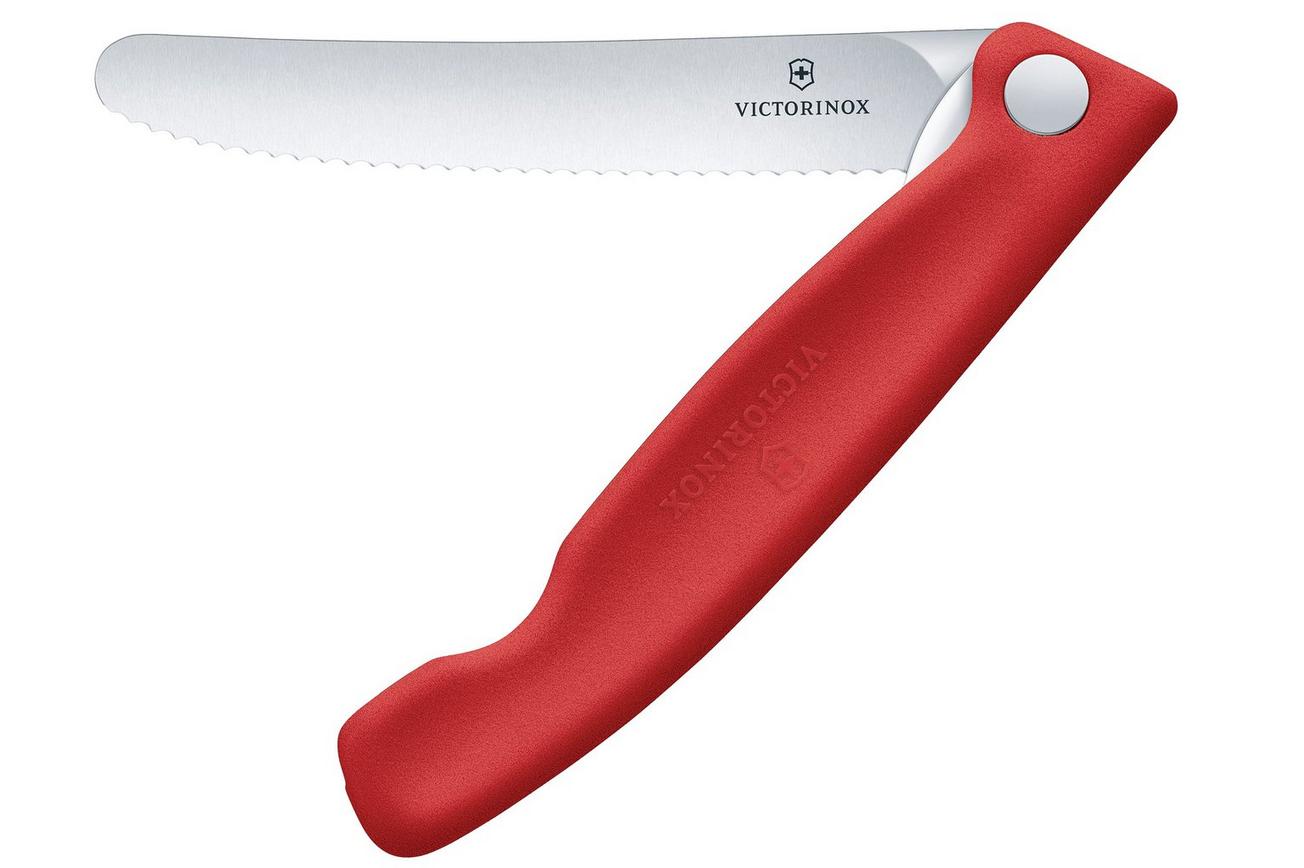 Victorinox Swiss Classic Picnic Knife 6.7831.FC1 Wavy, Red, vouwbaar gekarteld groentemes