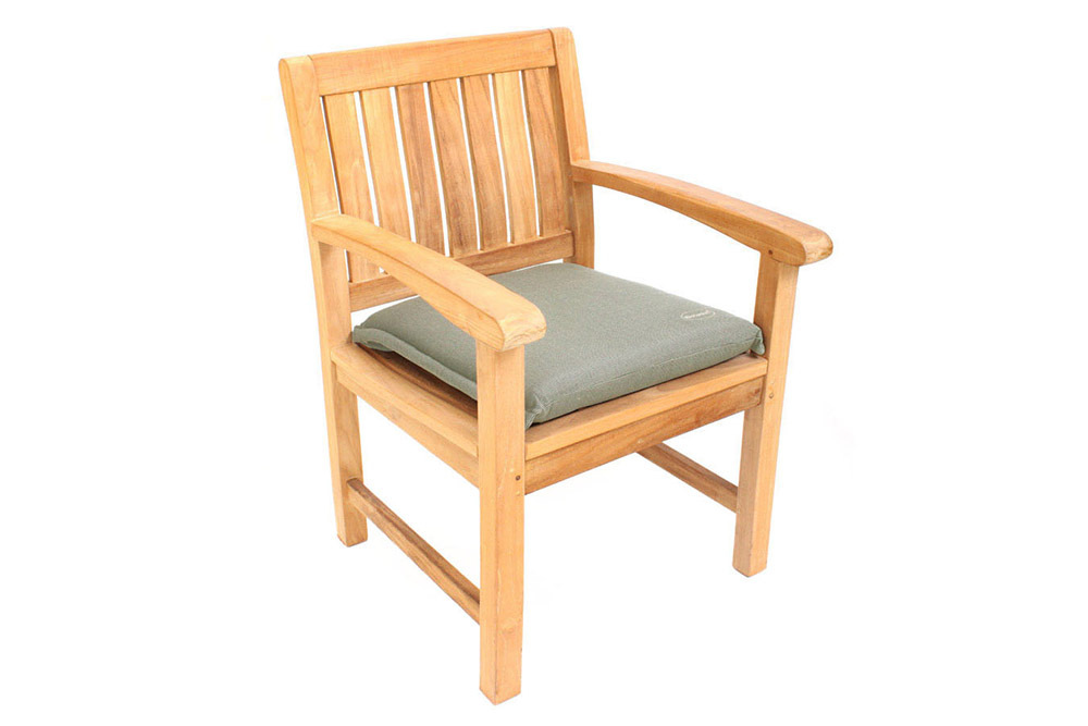 Outdoor Kissen ROG 46x48cm taupe Sitzkissen Polster-Auflage für Gartenstuhl