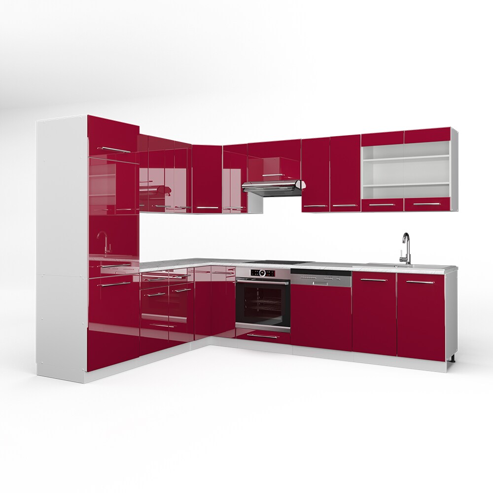 Vicco Eckküche Küchenzeile Küchenblock 230x290cm Fame-Line Winkelküche Hochglanz