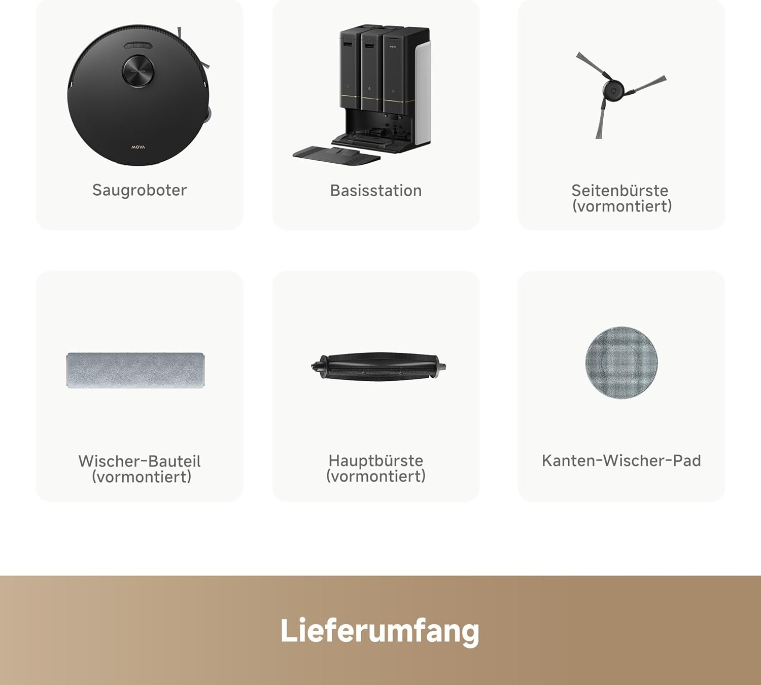 Mova Z50 Ultra saugroboter mit wischfunktion mit 19,000 Pa, 18N Abwärtsdruck, Lift-Mopp & Bürste, Tricut, DToF+RGB AI-Hindernisvermeidung, 75°C Heißwasser-Mopp, Selbstreinigend, Auto Entl./Nachfüll