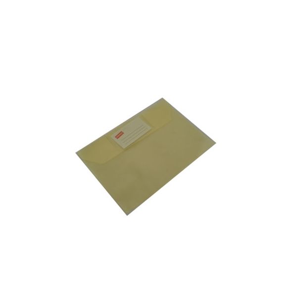 Bolsa Envelope A4 PVC Translúcido c/ Visor Amarelo 10 un.