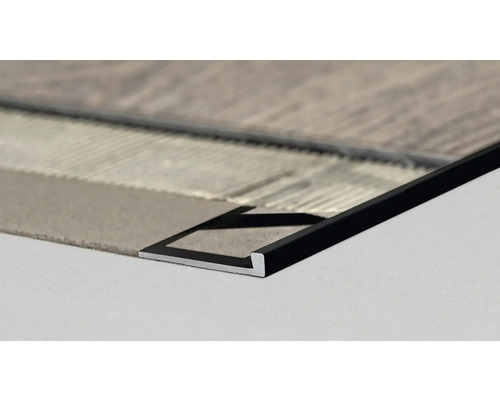 Aluminium eindprofiel, zilver, 2,5 mm x 2,5 m