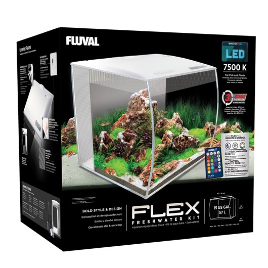 Kit para aquário Fluval Flex, branco, 57L