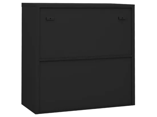 Armoire de bureau porte coulissante Anthracite 90x40x90 Acier