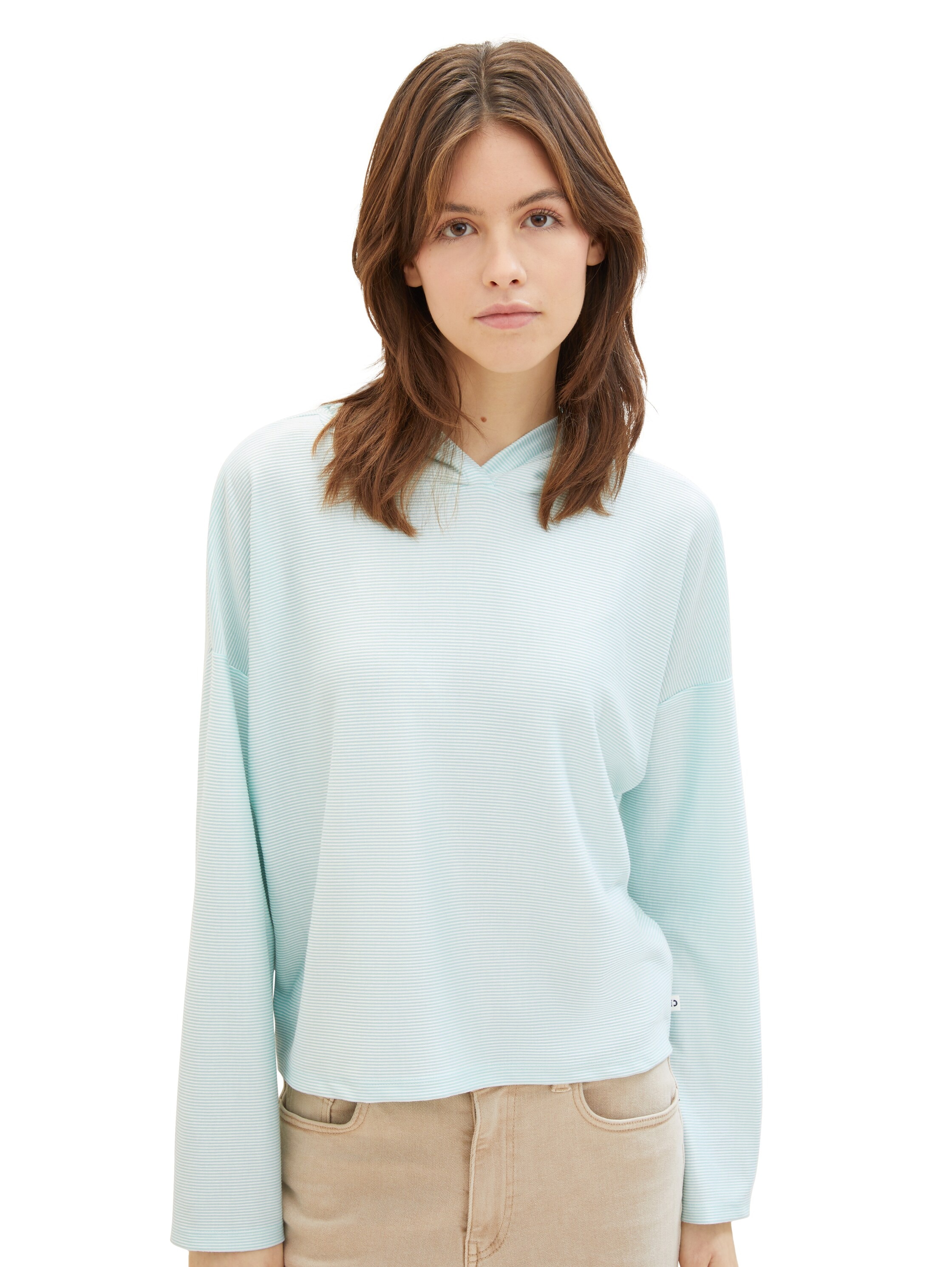 TOM TAILOR Denim Kapuzenshirt , mit Streifenmuster
