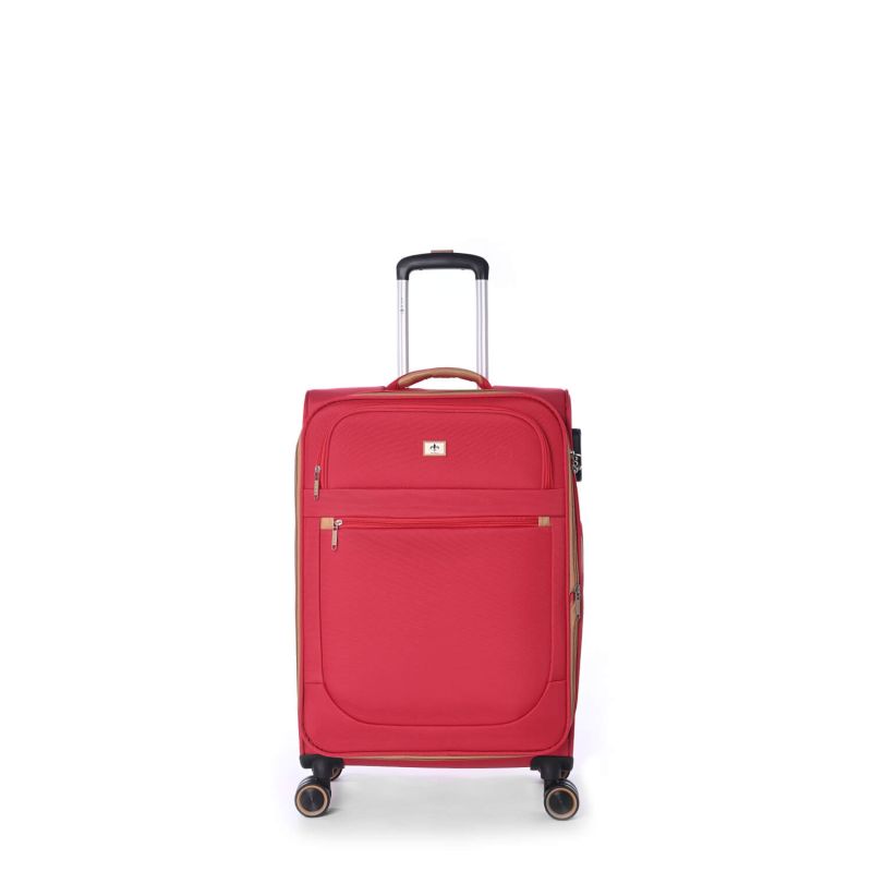 Lot de 3 valises souples 345 Extensibles 55, 67 et 79 cm Fuschia