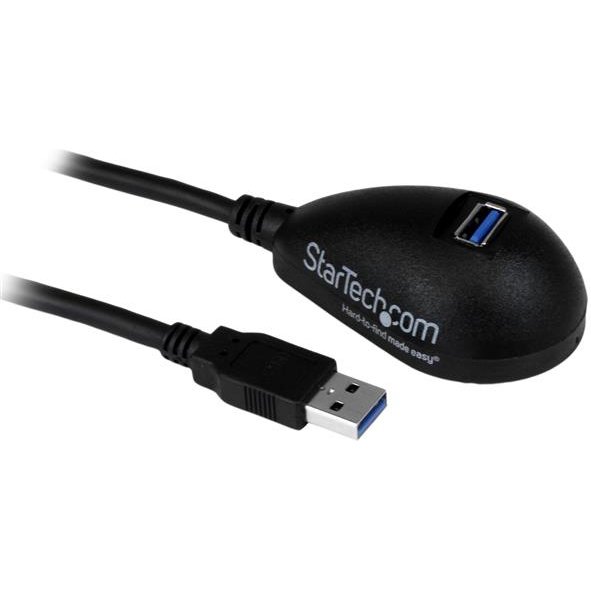 StarTech.com Câble d'extension SuperSpeed USB 3.0 de 1,5m - Rallonge USB A vers A sur socle - M/F - Noir