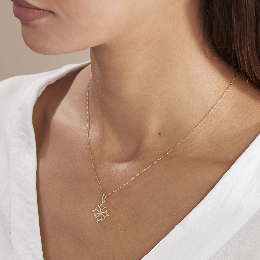 Pendentif Dajo Croix Occitane Or Jaune