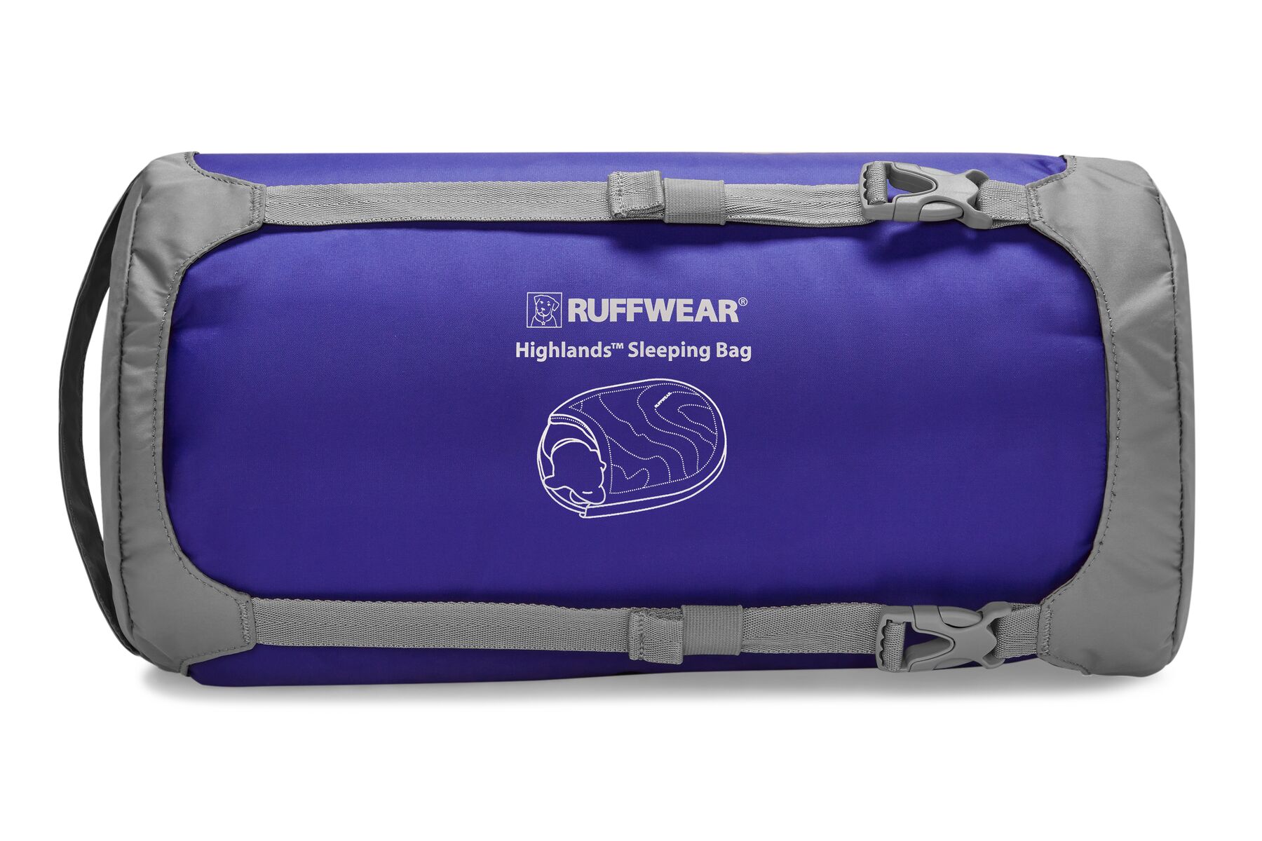 Sac de couchage pour chien highlands™ portable, léger et compressible. Couleur: huckleberry blue (bleu/ pourpre) taille: m