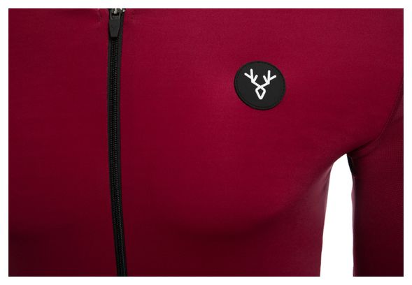 Maillot Manches Courtes LeBram Allos Bordeaux Coupe Aero