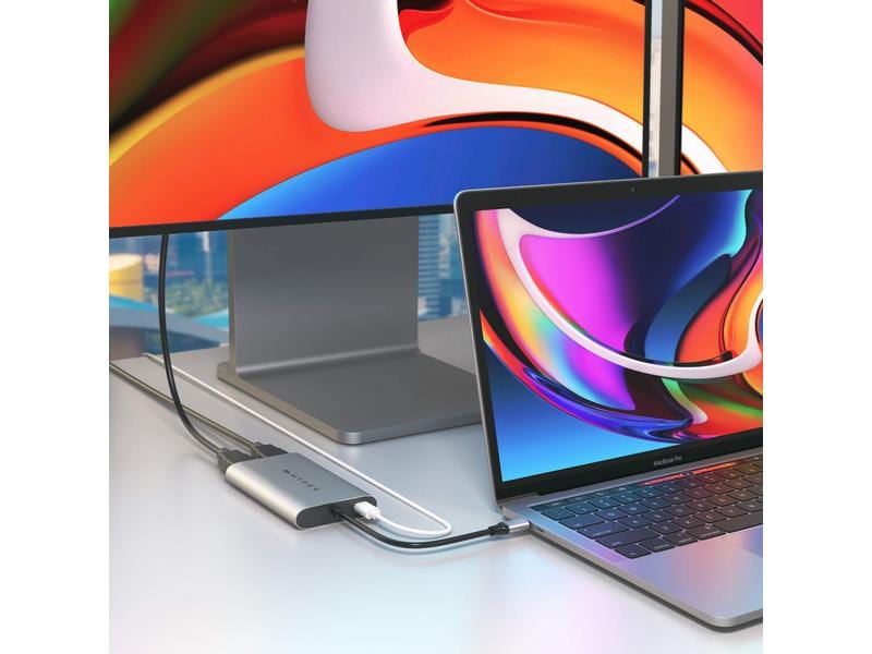 HYPER Adapter Dual 4K USB Type-C - HDMI USB-C auf HDMI-Adapter mit PowerDelivery