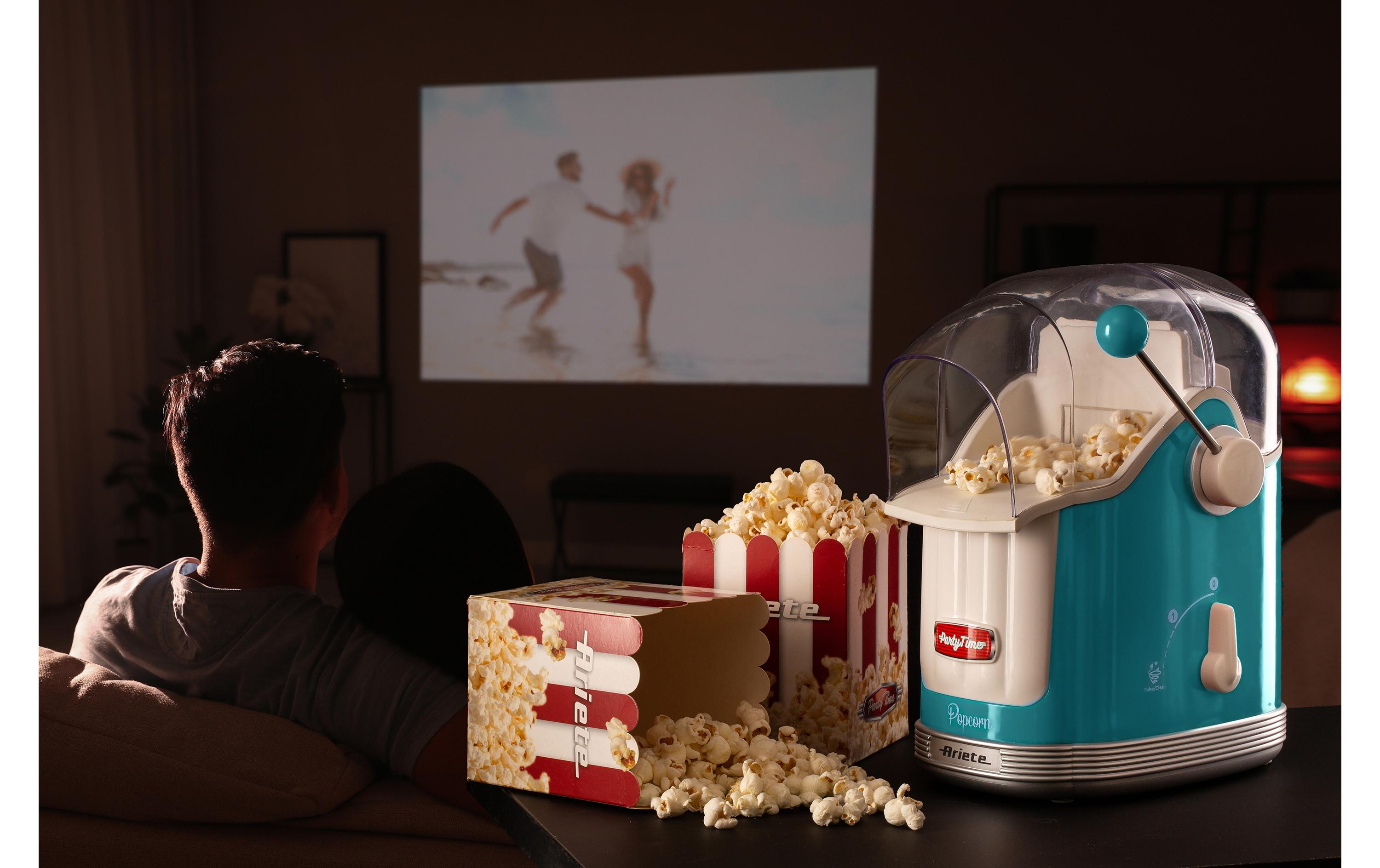 Popcorn Maschine Party Time ARI-2958-BL Blau/WeissPopcornmaschine im Retro-Design