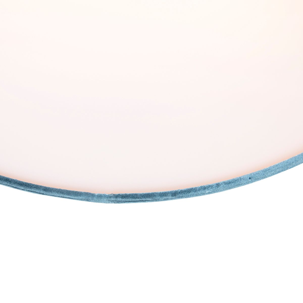 Moderne plafondlamp blauw 40 cm met gouden binnenkant - Drum