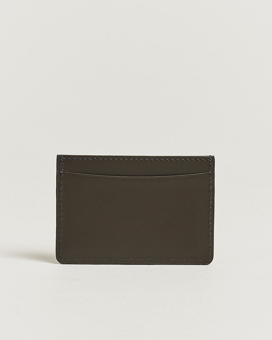 A.P.C. Calf Leather Card Holder Coal
