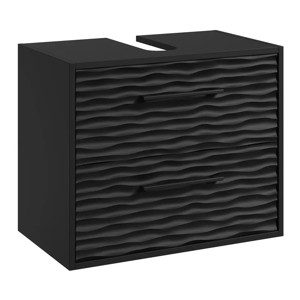 Badplaats Wastafel Onderkast Etna 60 x cm 35 cm x 50 cm - Mat Zwart -