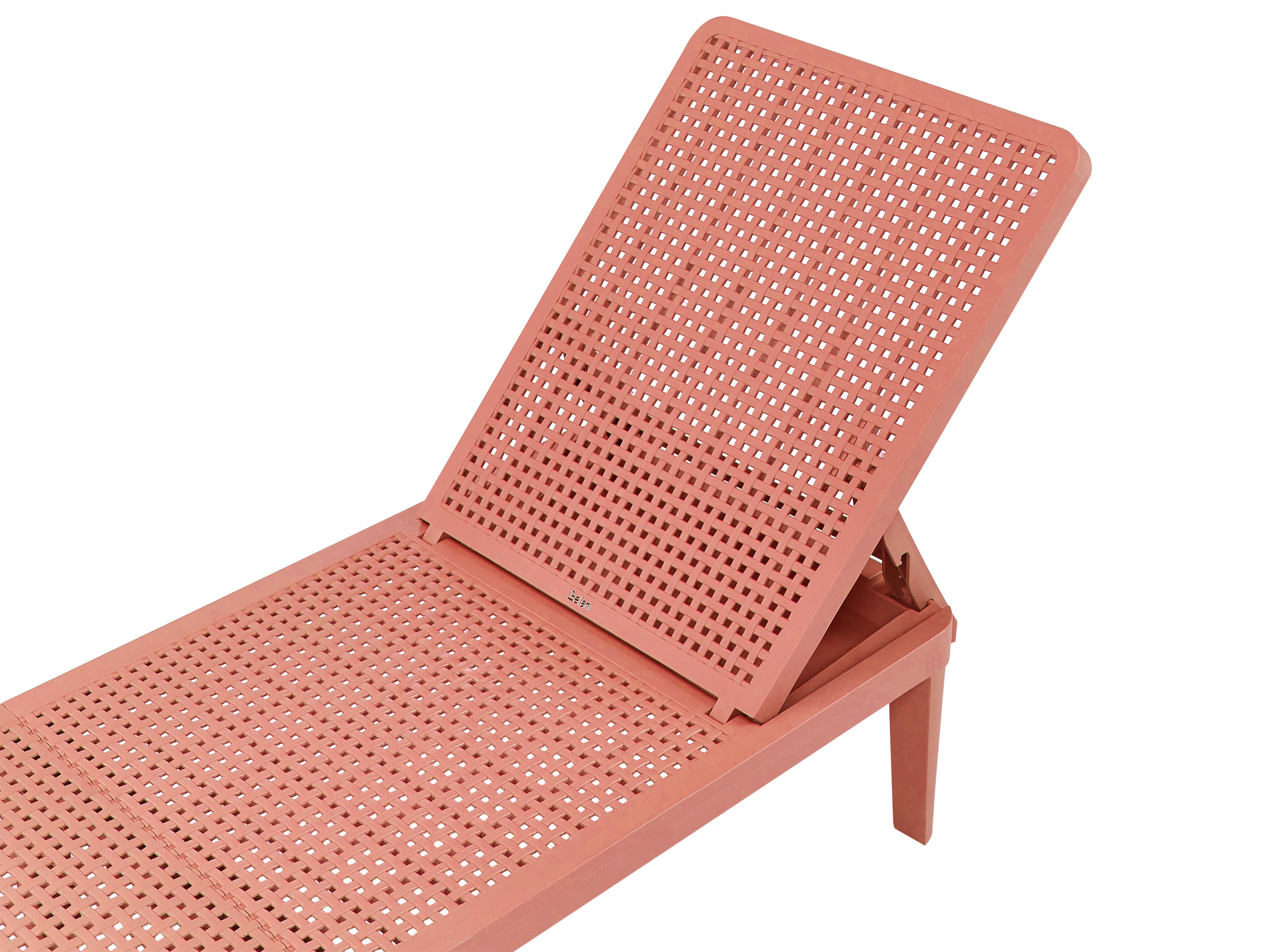 Ligstoel OSSIMO achteroververstelbaar Synthetisch materiaal Rood
