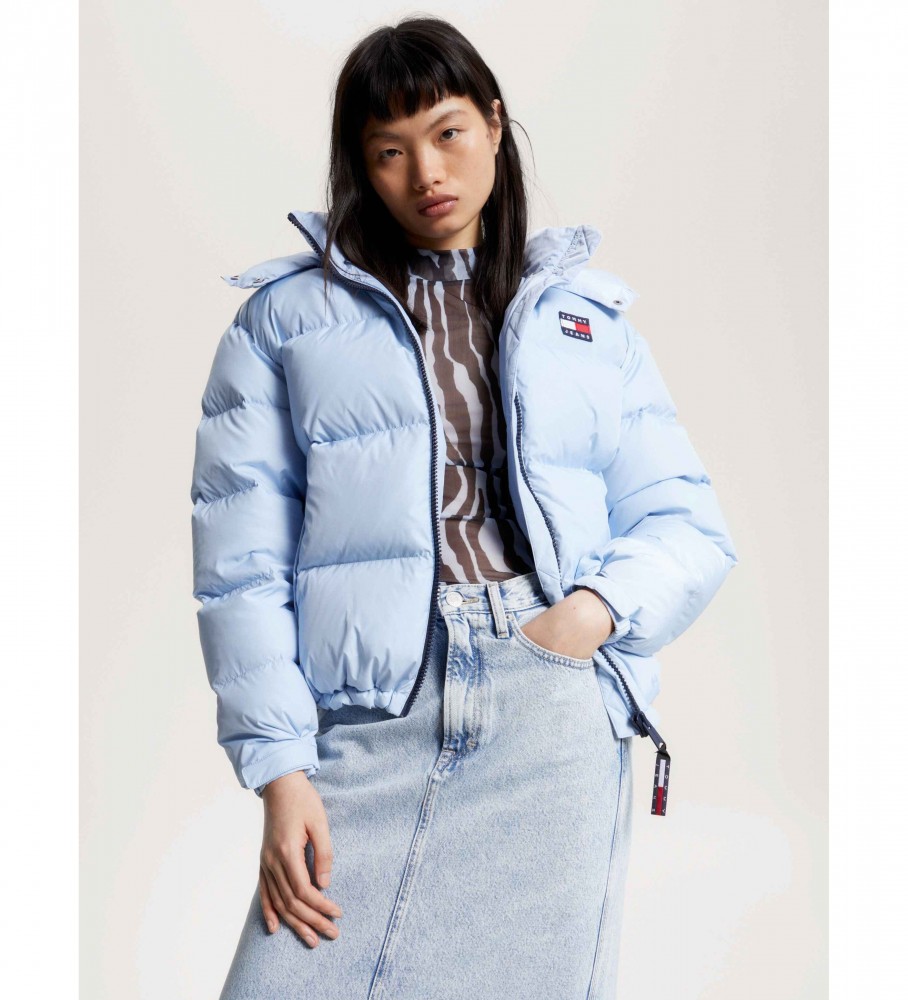 Jaqueta Tommy Jeans Alaska acolchoada com capuz, azul