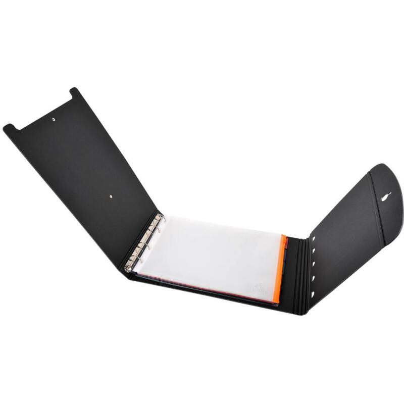 Classeur 4 anneaux plastifié de présentation Exacompta Exashow A4 - Dos 4 cm noir