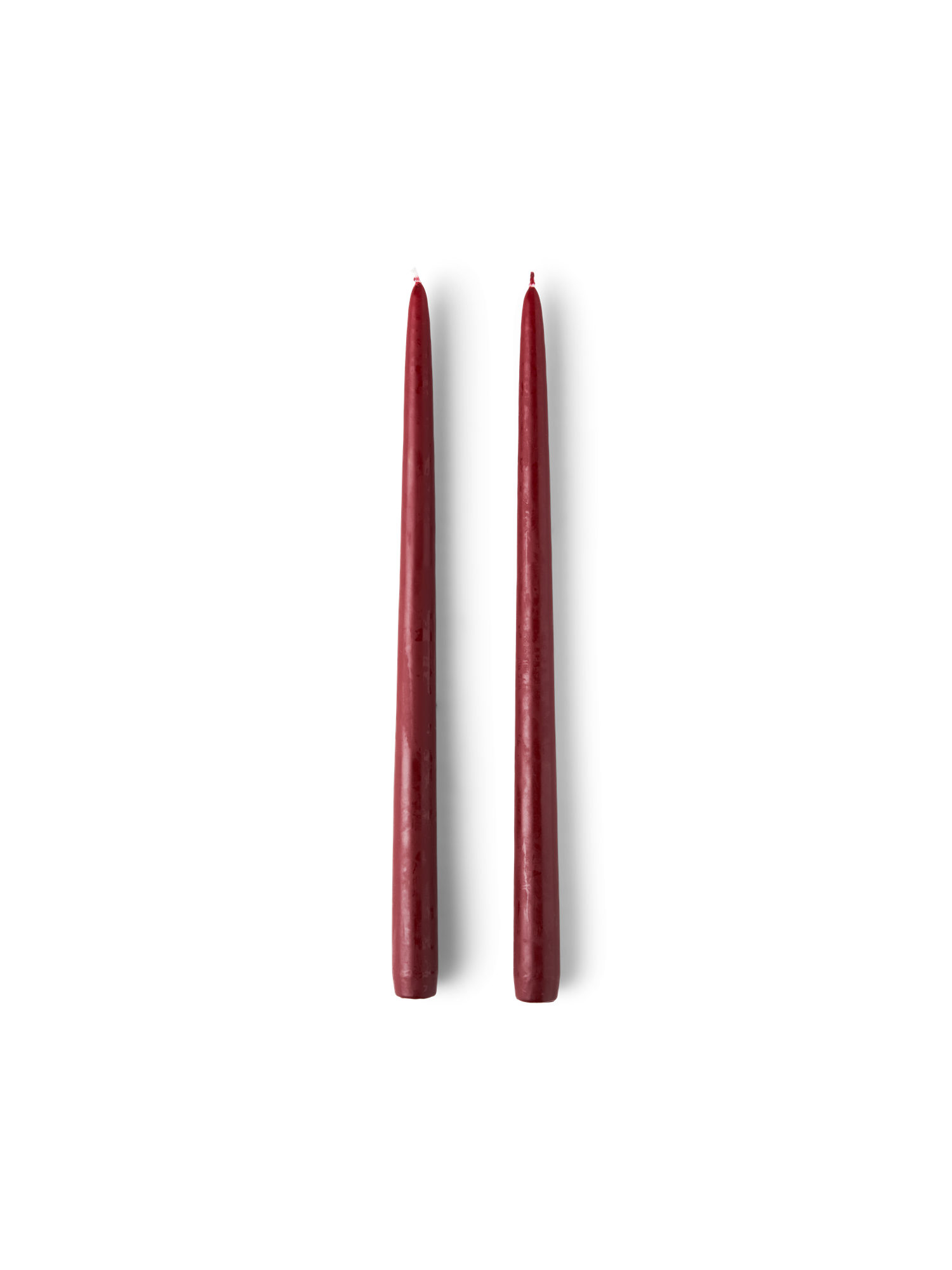Stagelys 35 cm 2-pak | Paraffinvoks. Ø2,2 x 35 cm. 2 stk. | Red