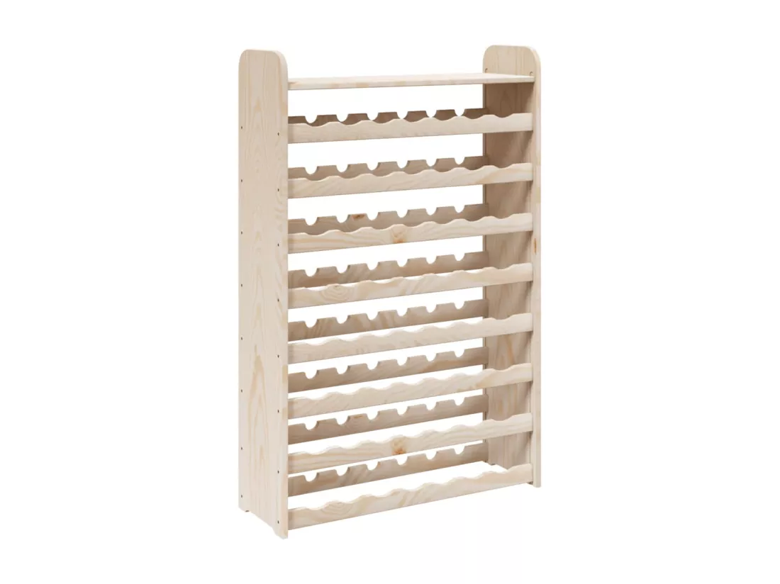 Casier à vin avec panneau supérieur bois de pin massif