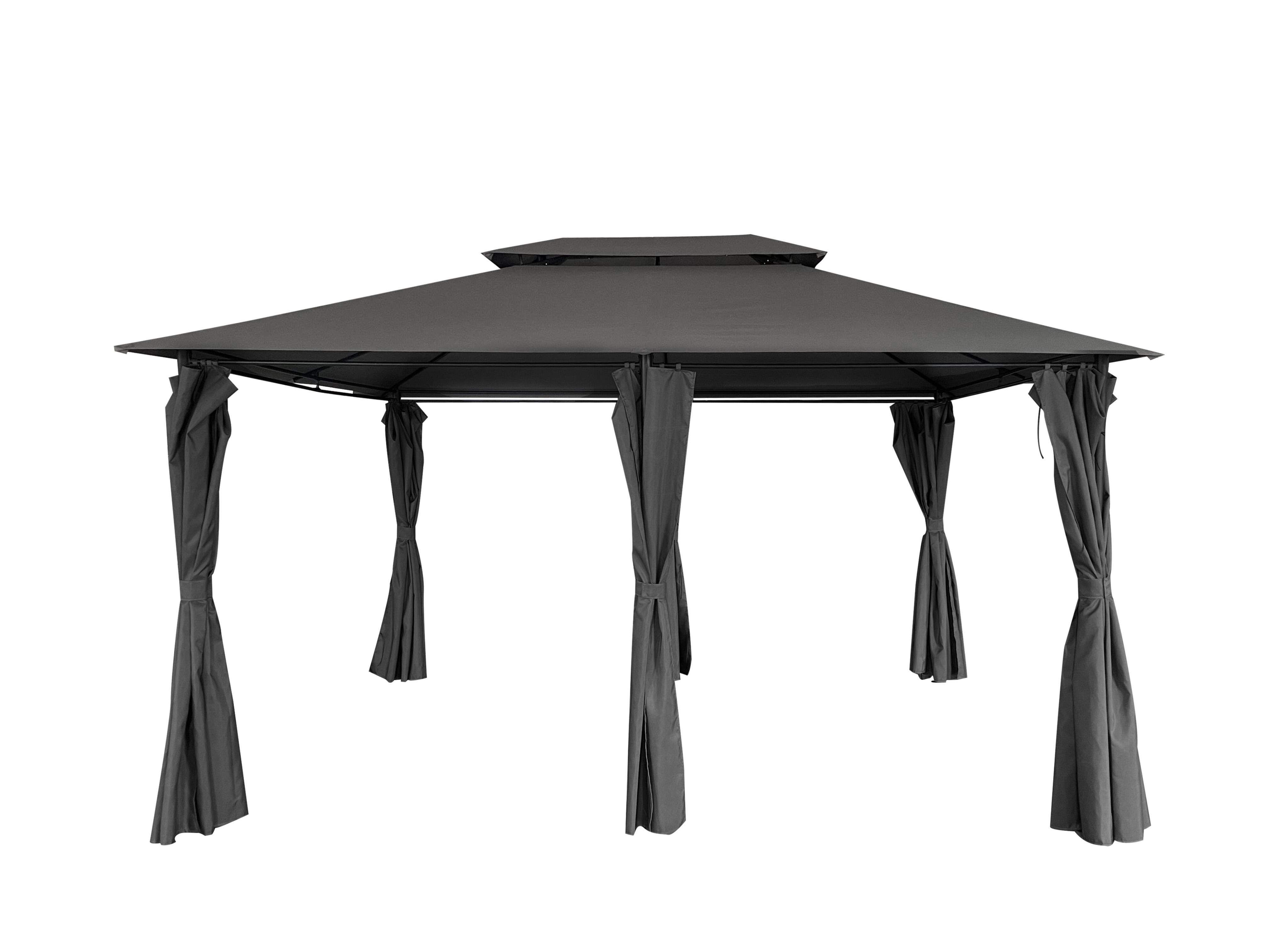TONNELLE ESSENTIELLE ACIER 3X4X2.75M AVEC RIDEAUX