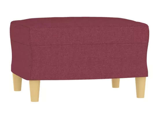 Repose-pied Rouge bordeaux 60x50x41 cm Tissu