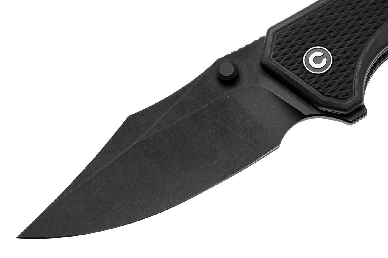 Civivi Vexillum C23003D-1 Blackwashed Nitro-V, Milled Black G10, zakmes