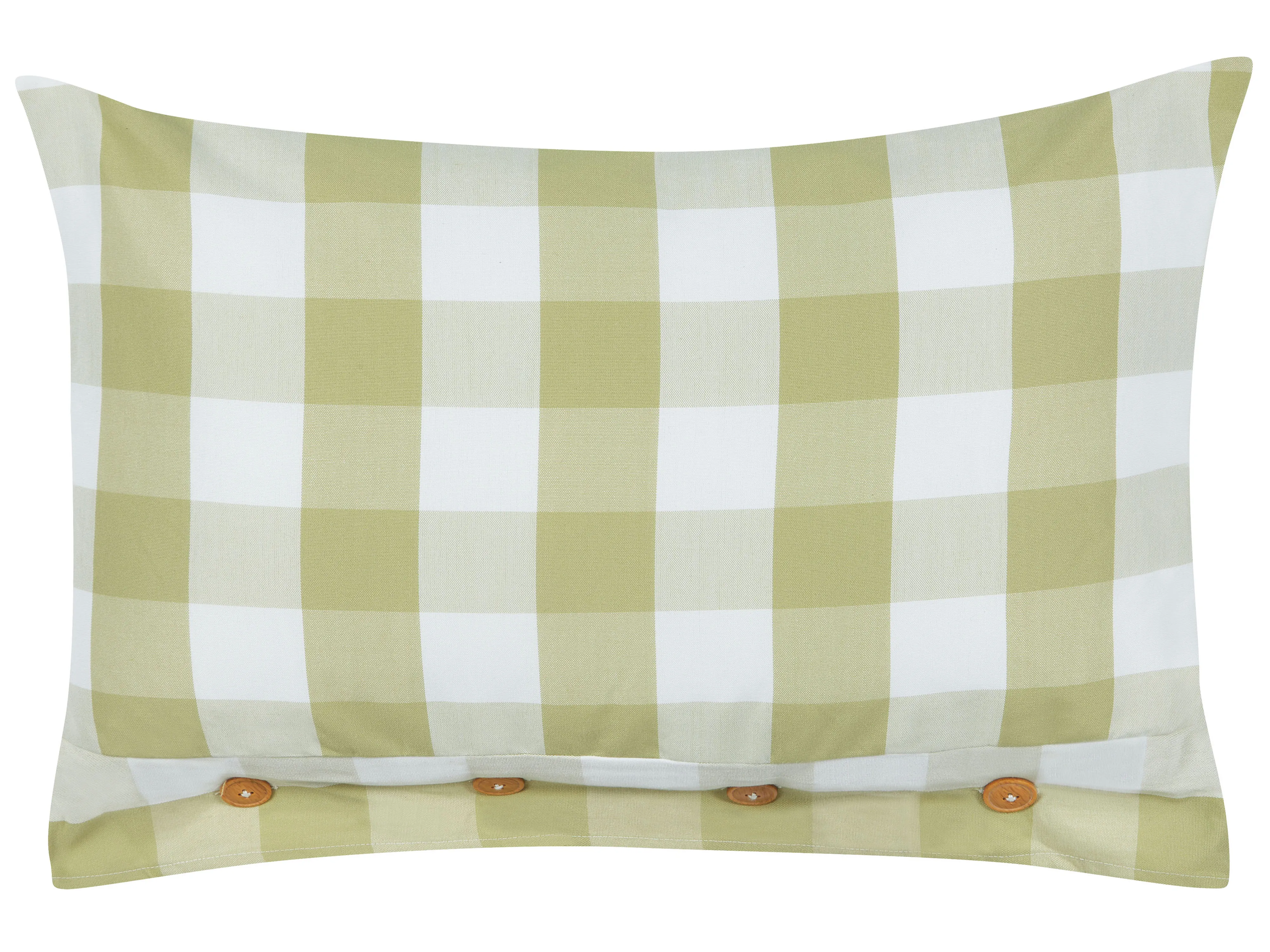 Set van 2 sierkussens TAMNINE 40 x 60 cm Lichtgroen geblokt patroon
