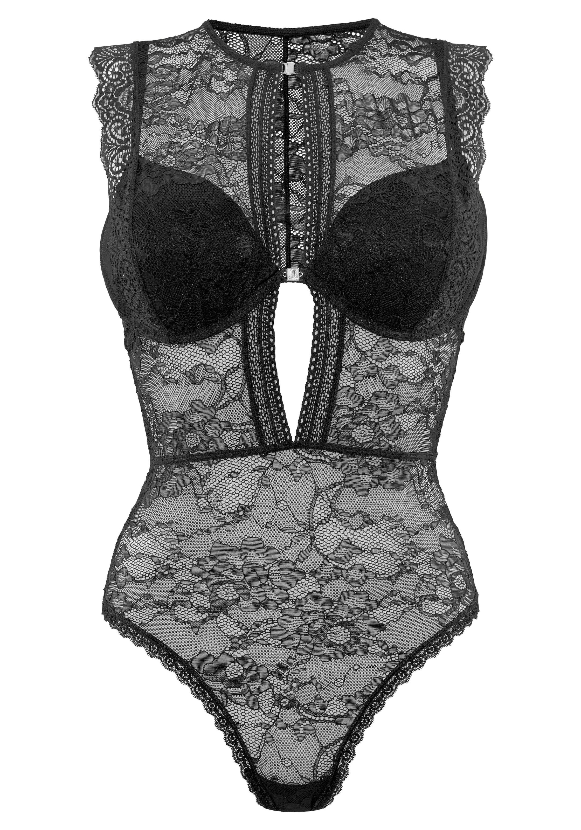 JETTE Body , rundherum aus transparenter Spitze, sexy Dessous, Reizwäsche