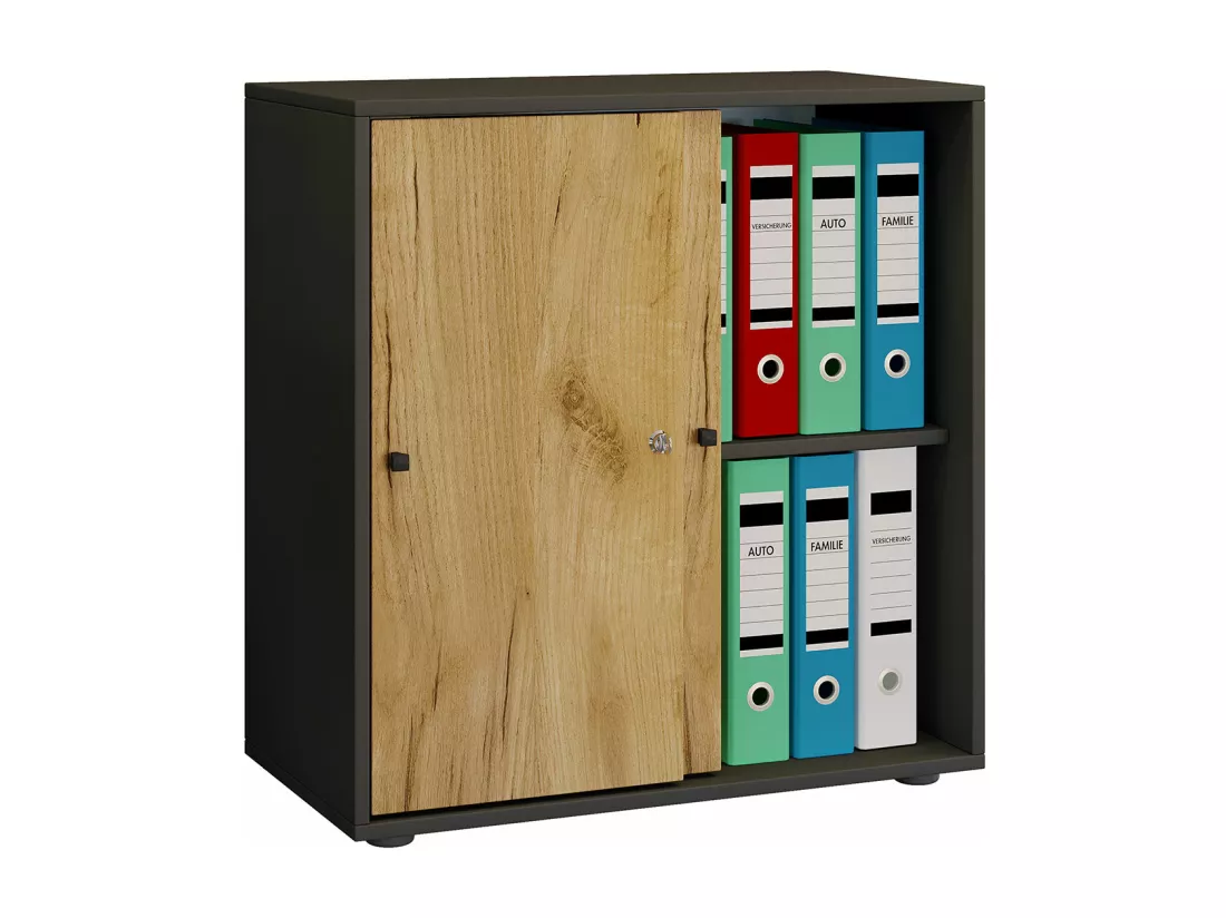 Armoire de bureau portes coulissantes Lona 2x