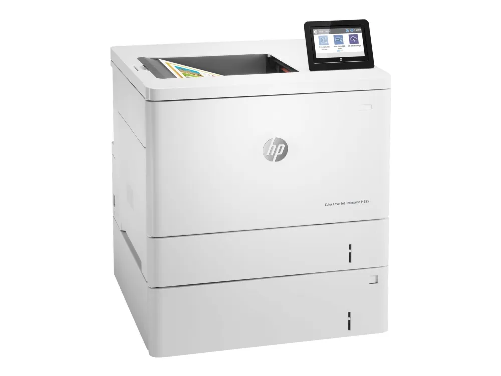 HP Color LaserJet Enterprise M555x - Printer - farve - Duplex - laser - A4/Legal - 1200 x 1200 dpi - op til 38 spm (mono) / op til 38 spm (farve) - kapacitet: 650 ark - USB 2.0, Gigabit LAN, Wi-Fi(n), USB 2.0 vært
